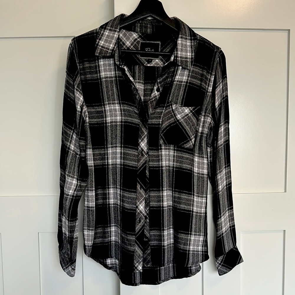 Rails Black & White Plaid Button-Up Shirt